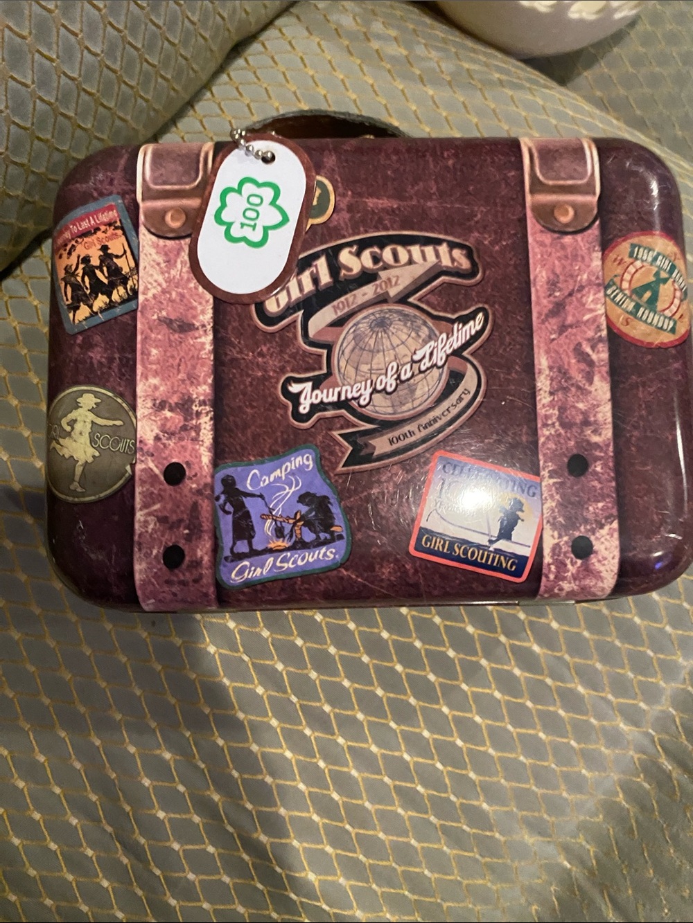 Girl Scouts 100 year Travel Tin with Journey of a Lifetime Design